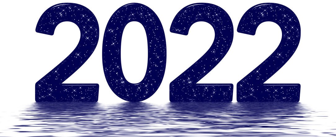 Inscription 2022, star sky texture imitation, reflected on the w