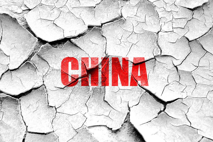 Grunge cracked Greetings from china Grunge cracked Greetings from china