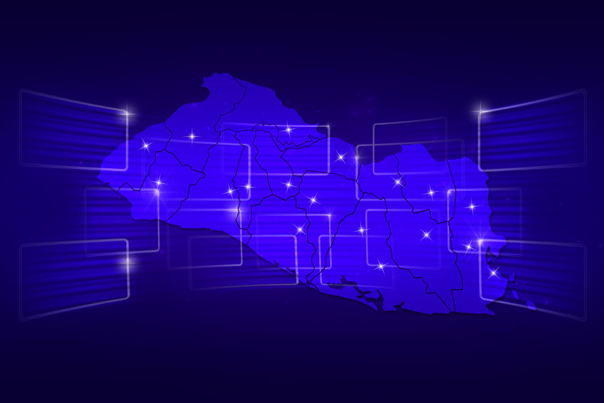 El Salvador Map World map News Communication blue El Salvador Map World map News Communication blue