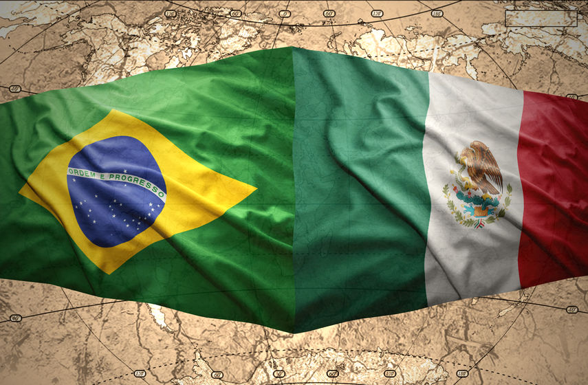 Brazil and Mexico