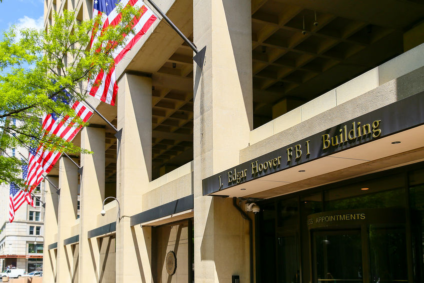 J. Edgar Hoover Building with American Flag