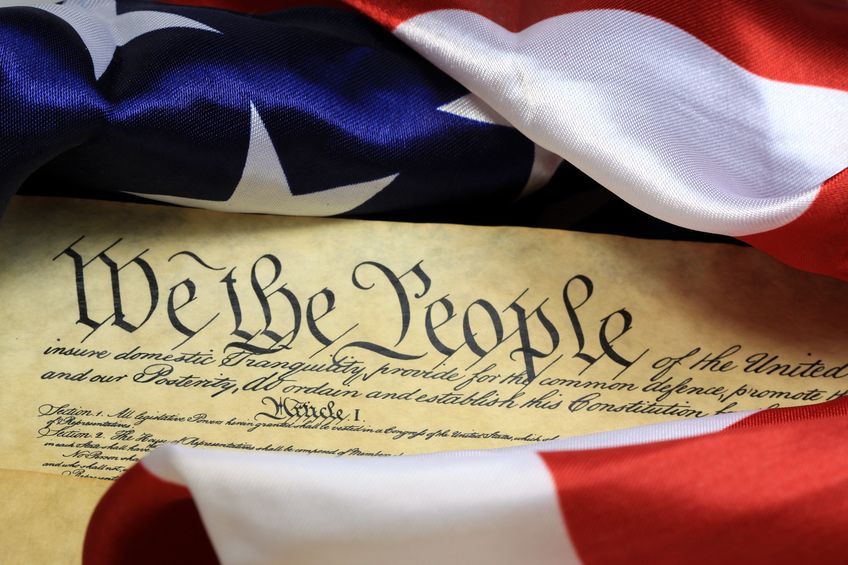 35288775 american constitution and us flag 35288775 american constitution and us flag