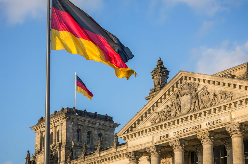 The Reichstag Parliament building in Berlin, Germany