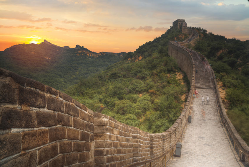 View of the great Chinese wall