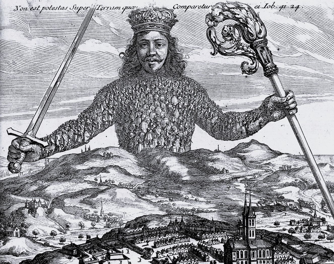 Leviathan, or the Matter, Forme, & Power of a Comm caption: 'Leviathan'