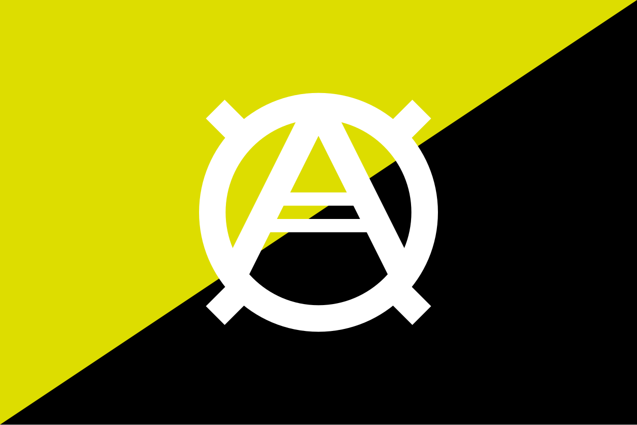 Anarcho Capitalist flag with symbol.svg