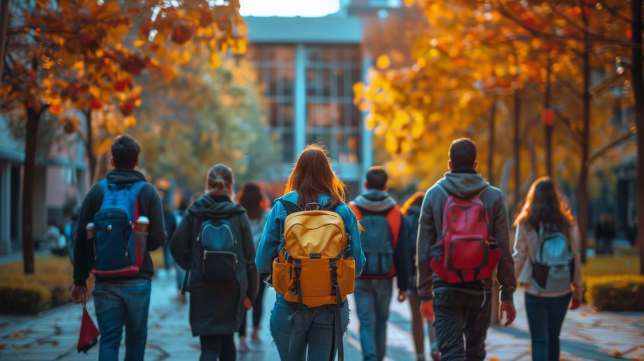 Group of People Walking Down a Street