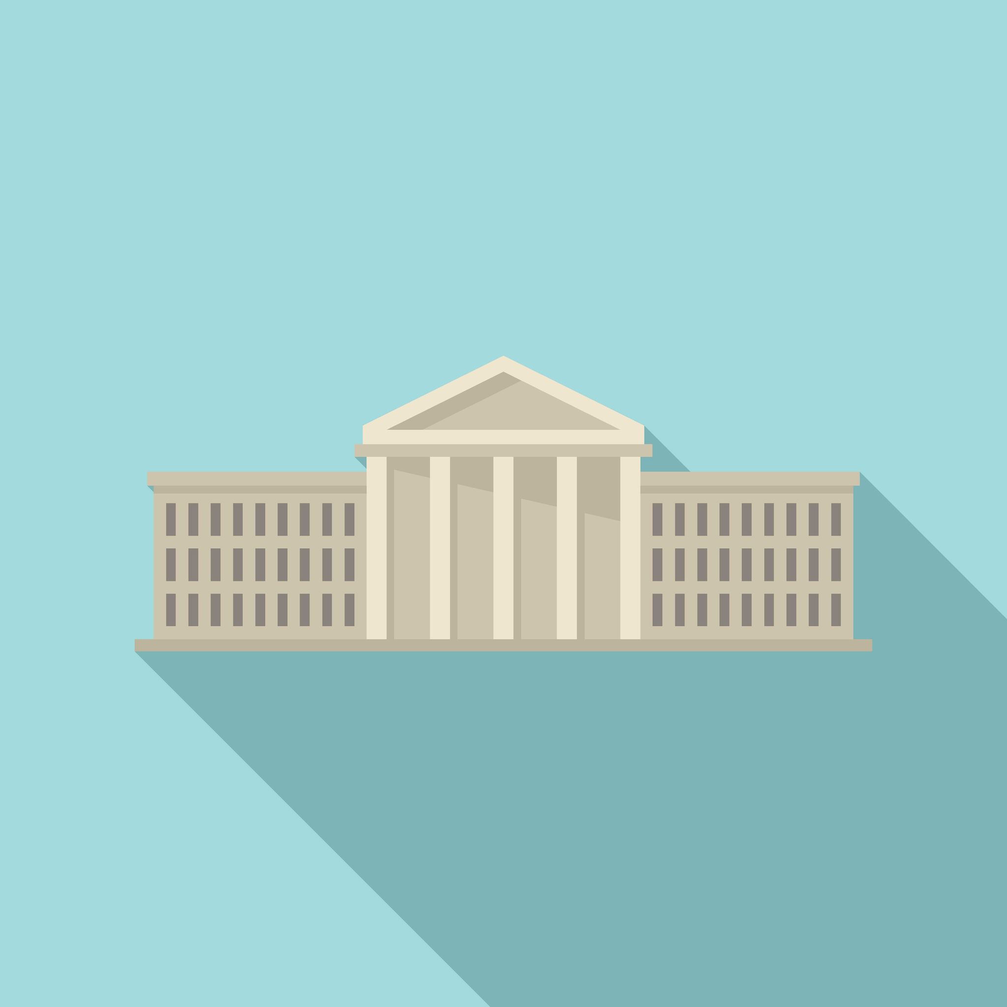 City parliament icon, flat style