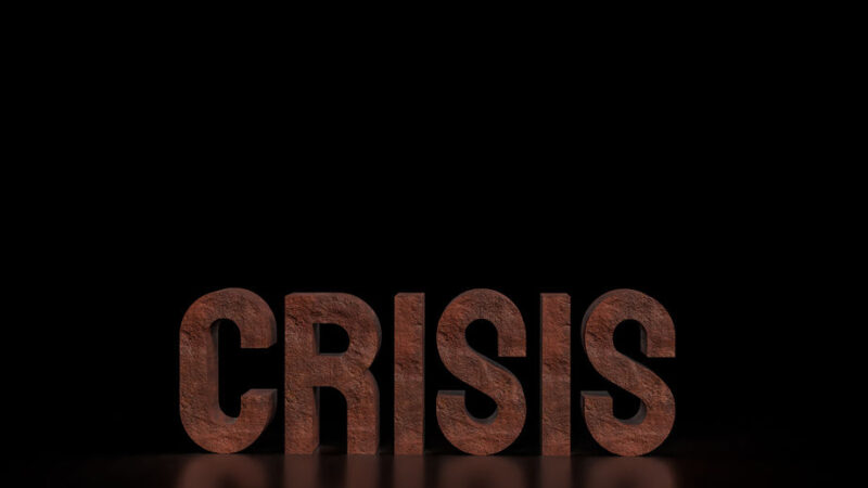 The Rusty crisis text for Business or Background concept 3d ren