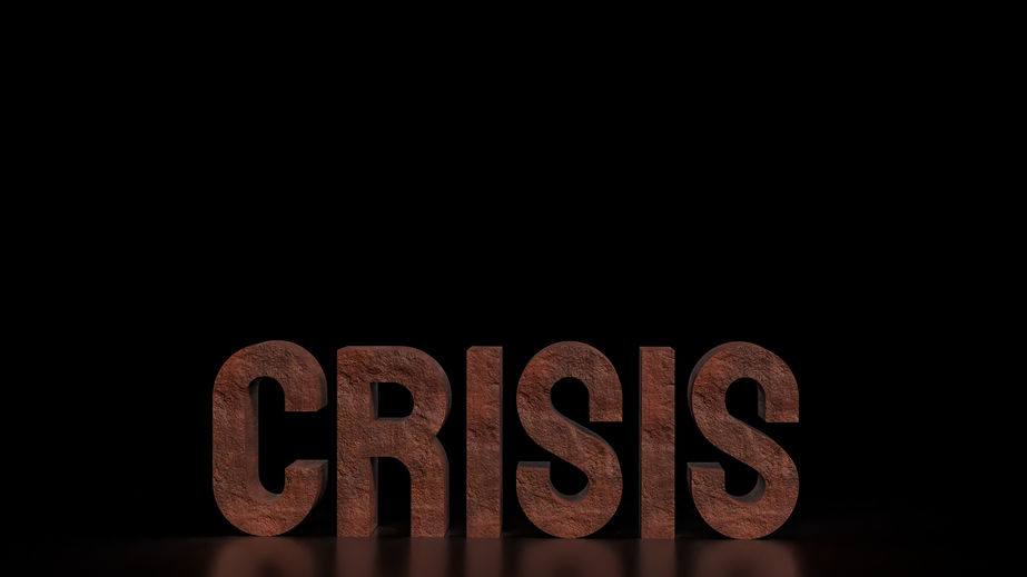 The Rusty crisis text for Business or Background concept 3d ren