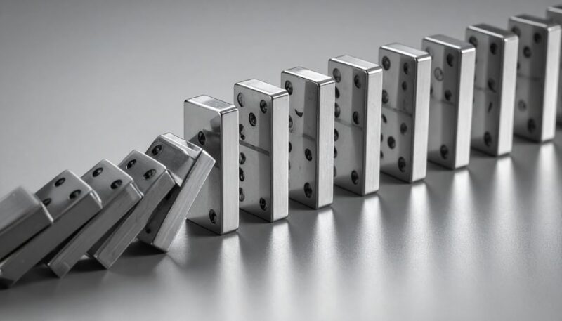 The Domino Effect A Chain Reaction in Motion.