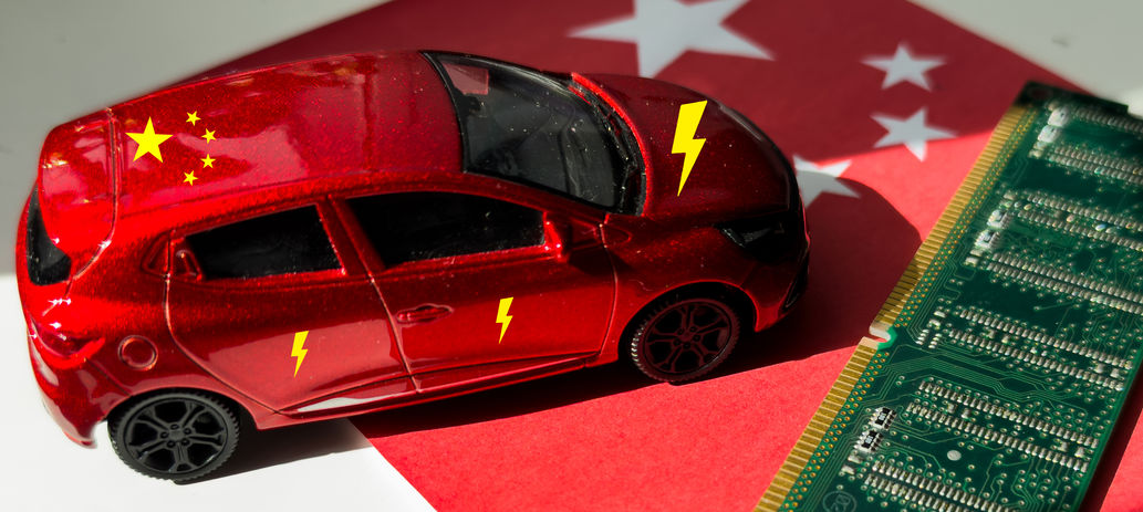 Euros notes on a European union flag background. Taxes for chinese electric cars import in Europe Union. EU and China trade, tariffs war